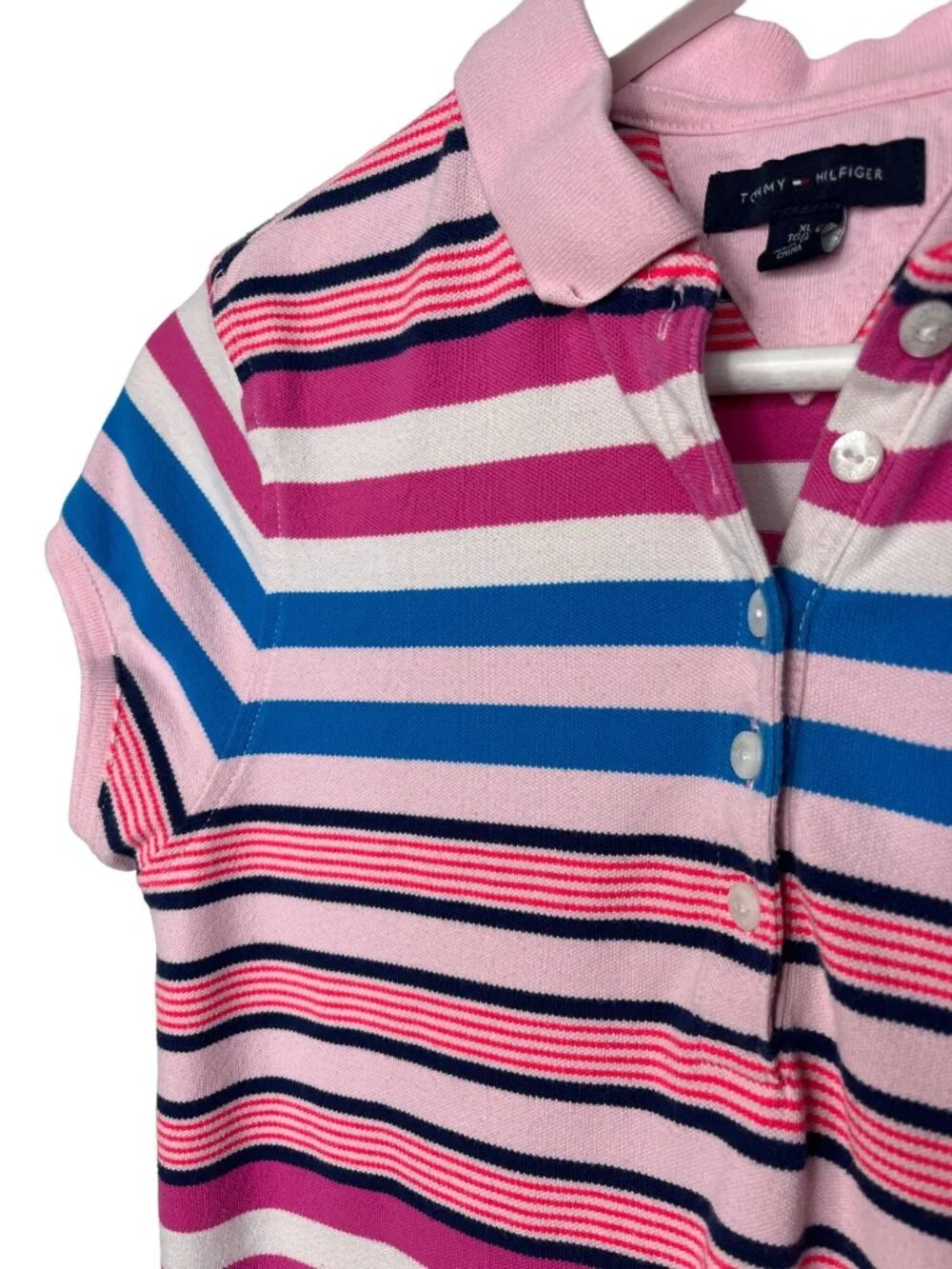 Tommy Hilfiger Striped Polo Dress Girls XL